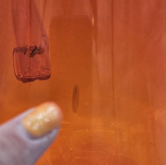 Vintage L.E. Smith Amberina Swung Stretch Art Glass Amberina Pitcher Glows 17.5" - Picture 5 of 14